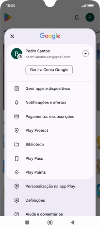 Prima Gerir apps e dispositivos.