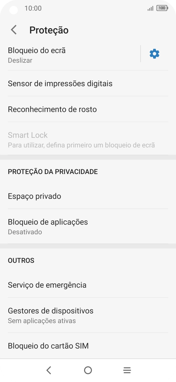 Prima Bloqueio  do cartão SIM.