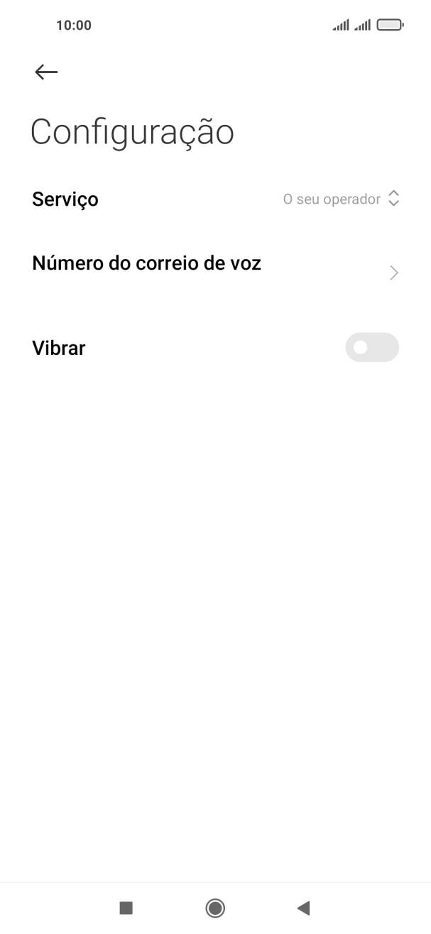 Prima Número do correio de voz.