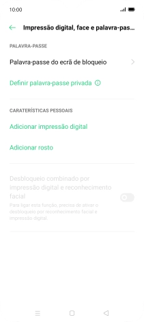 Prima Palavra-passe do ecrã de bloqueio e introduza o código adicional de bloqueio do telefone que criou anteriormente.