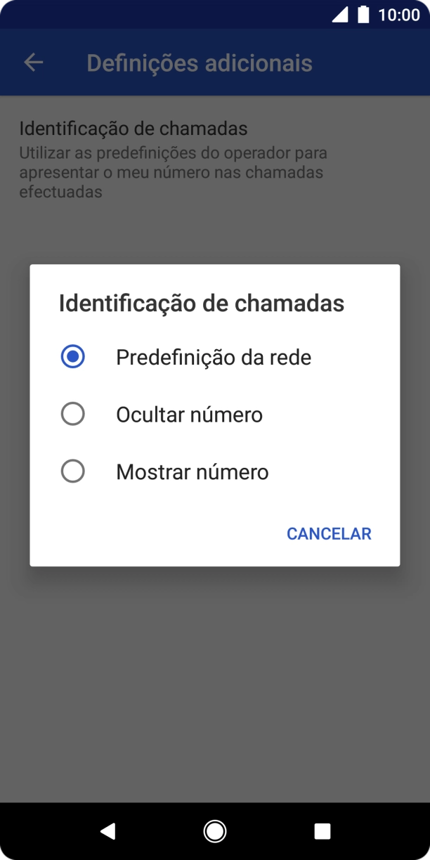 Prima Mostrar número para ativar a visualização do seu número.