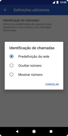 Prima Mostrar número para ativar a visualização do seu número.