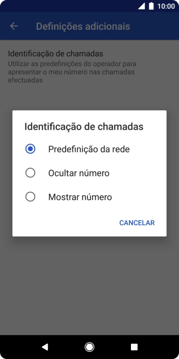 Prima Mostrar número para ativar a visualização do seu número.