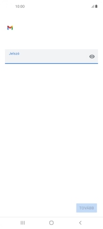Kattints a „Jelszó” alatti mezőre, és írd be az e-mail-fiókodhoz tartozó jelszót.