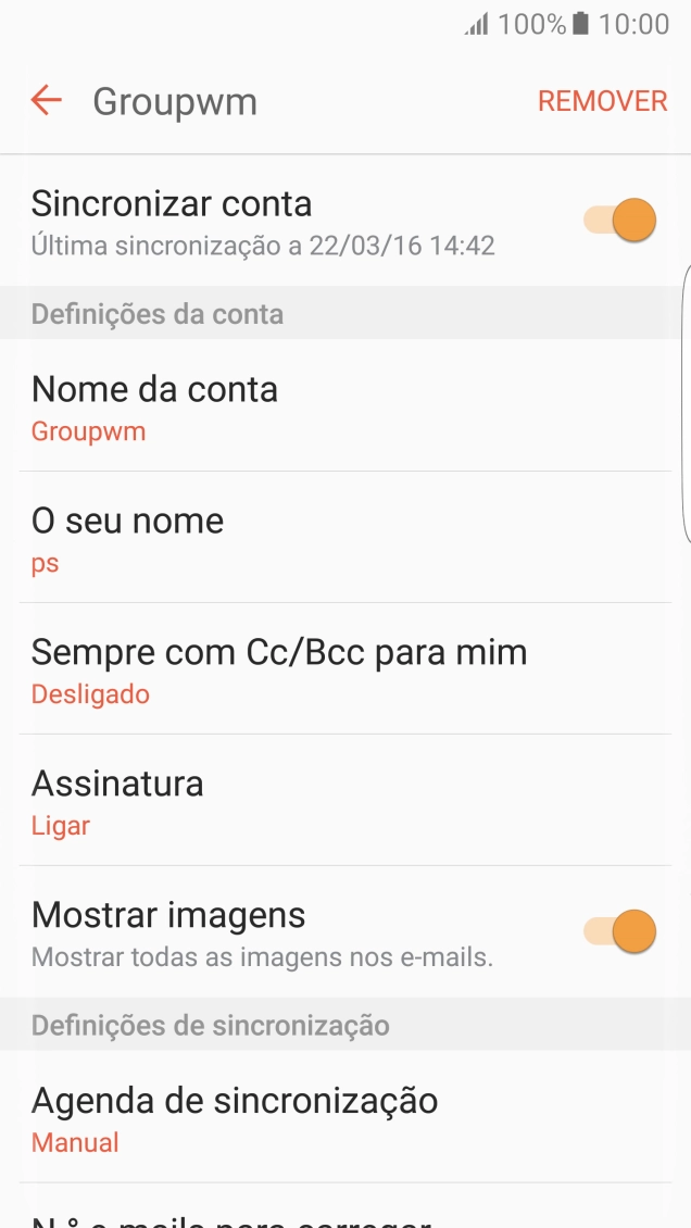 Prima O seu nome, e introduza o seu nome.