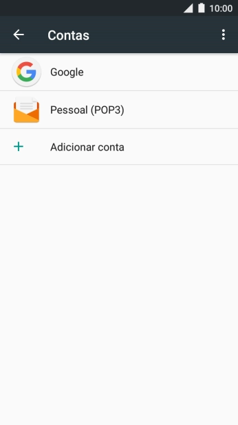 Prima o ícone de menu.