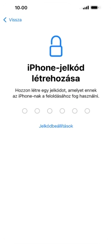 Válaszd a Jelkódbeállítások lehetőséget.