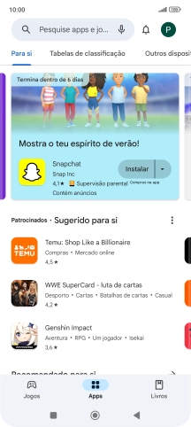 Prima o ícone de perfil.