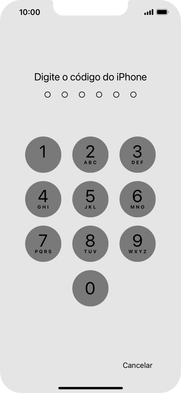 Utilize o código de bloqueio de telefone que criou.