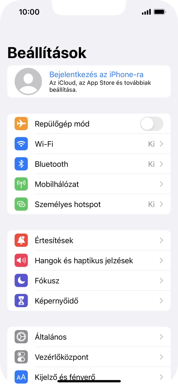 Válaszd a Bejelentkezés az iPhone-ra lehetőséget.