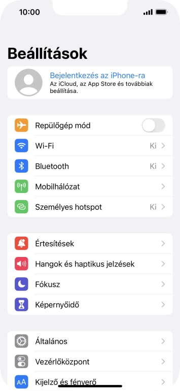 Válaszd a Bejelentkezés az iPhone-ra lehetőséget.