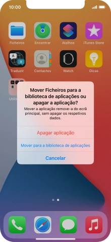 Prima Apagar aplicação.