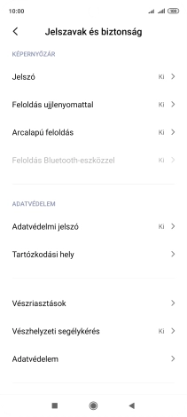 Válaszd az Adatvédelem lehetőséget.