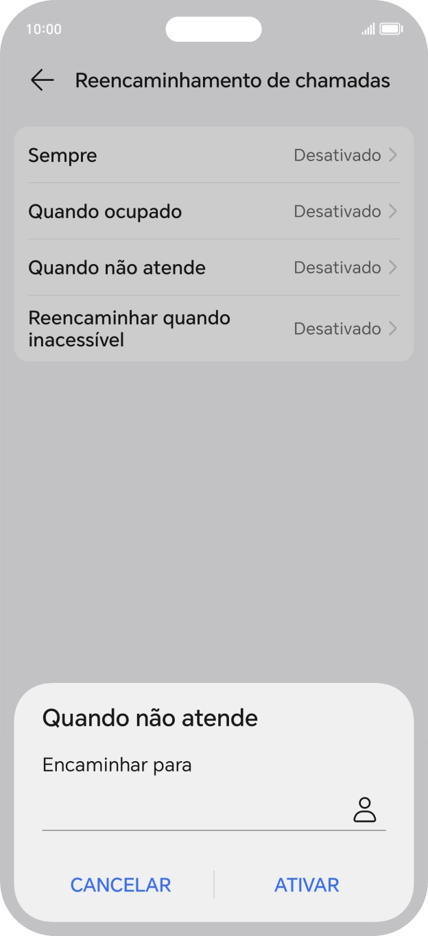 Introduza 123 e prima ATIVAR.