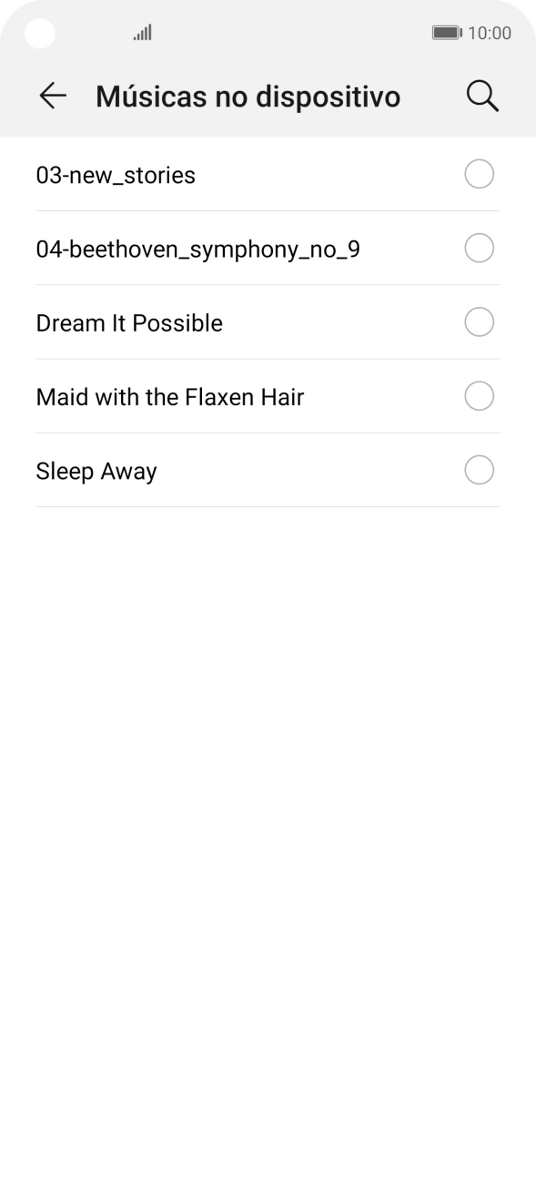 Prima os tons de toque pretendidos para os ouvir.