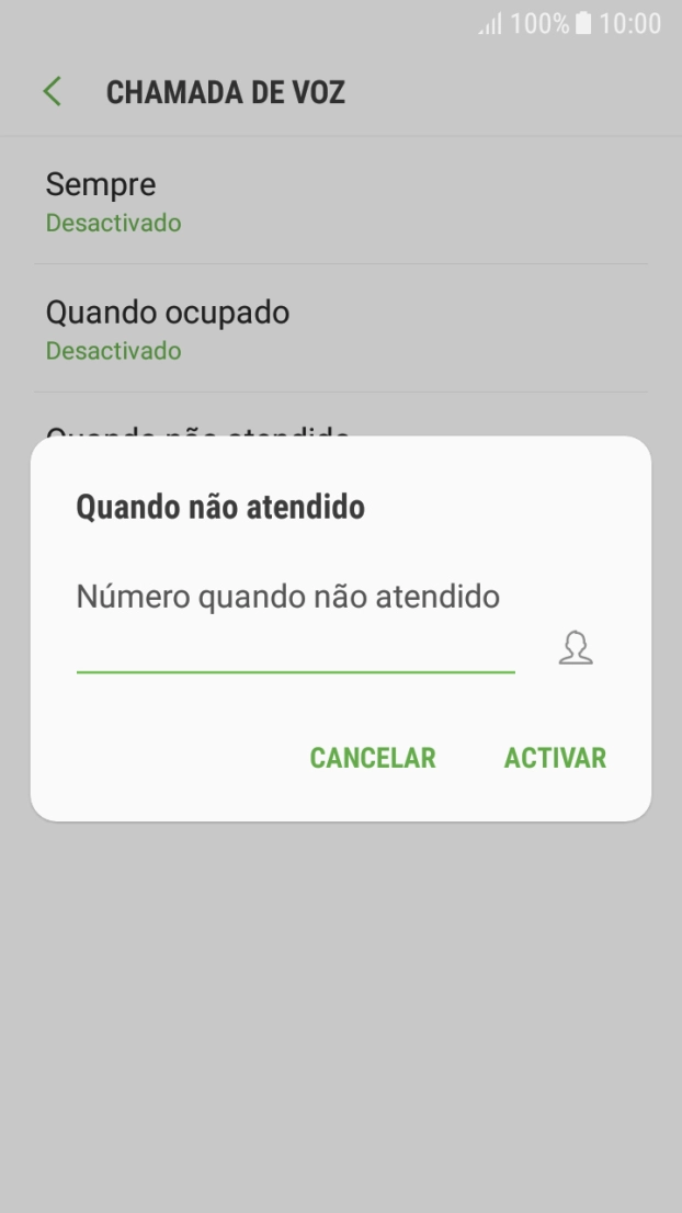 Introduza 123 e prima ACTIVAR.