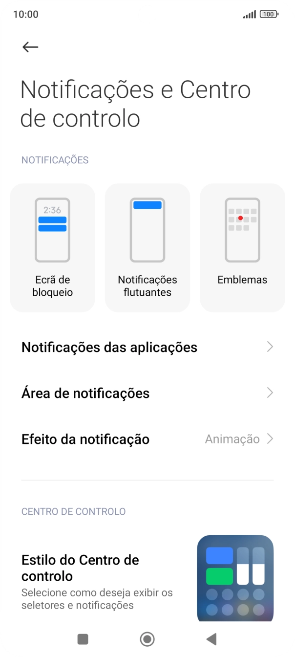 Prima Notificações das aplicações .