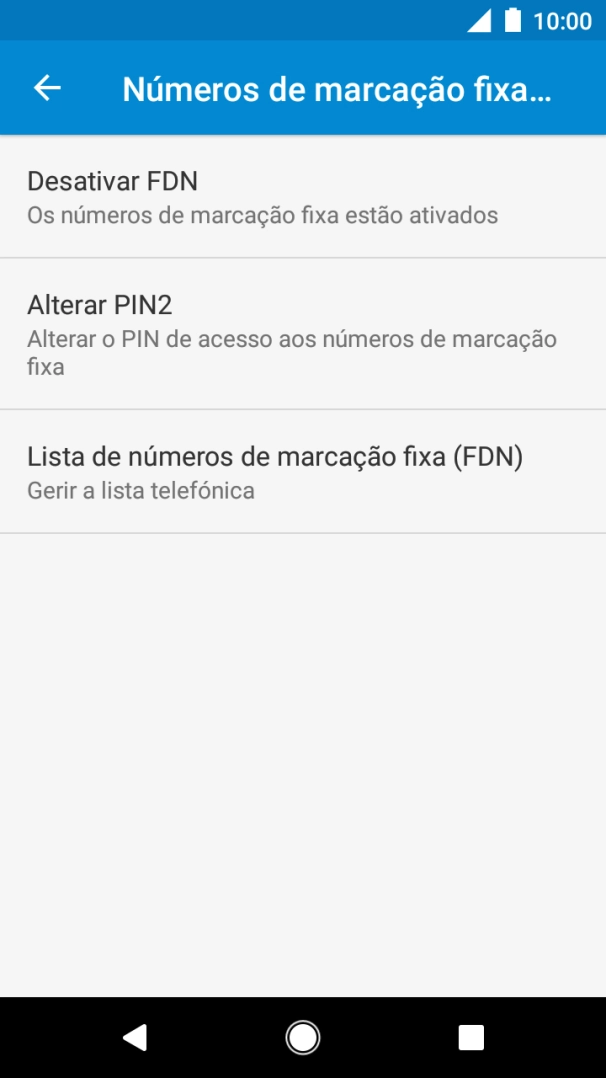 Prima Desativar FDN para desativar a marcação permitida.