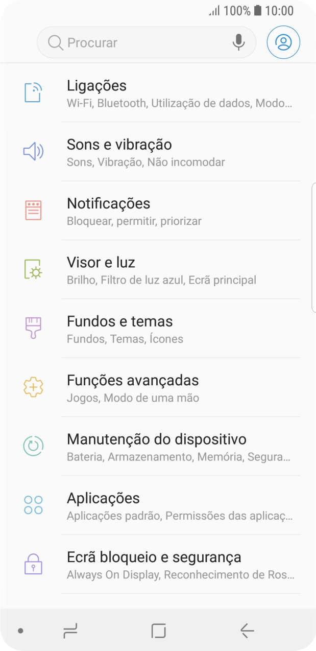 Prima Manutenção do dispositivo.