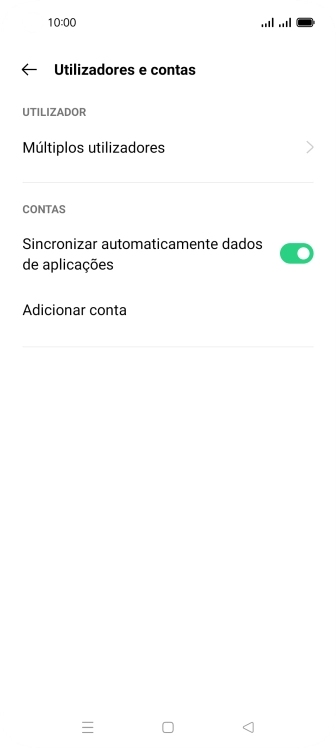 Prima Adicionar conta.