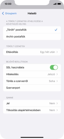 Kattints az „SSL használata” melletti csúszkára a funkció kikapcsolásához.
