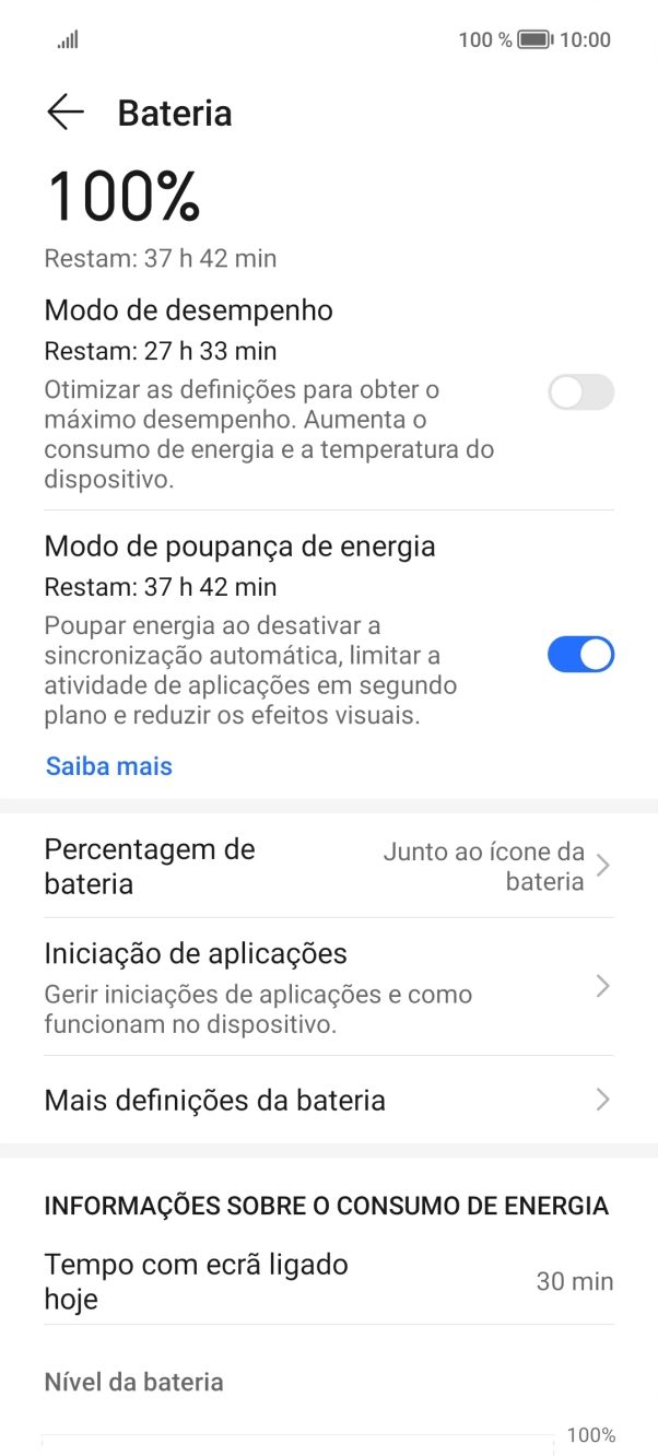 Para voltar ao ecrã inicial, deslize o dedo de baixo para cima a partir da base do ecrã.