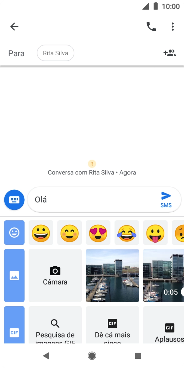Prima o ícone de imagem.