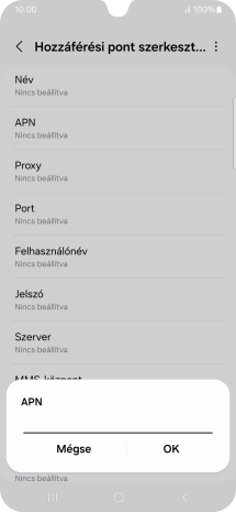 Amennyiben előfizetésed van, írd be azt, hogy internet.vodafone.net, és válaszd az OK lehetőséget.