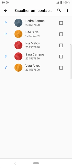 Prima o ícone de menu.