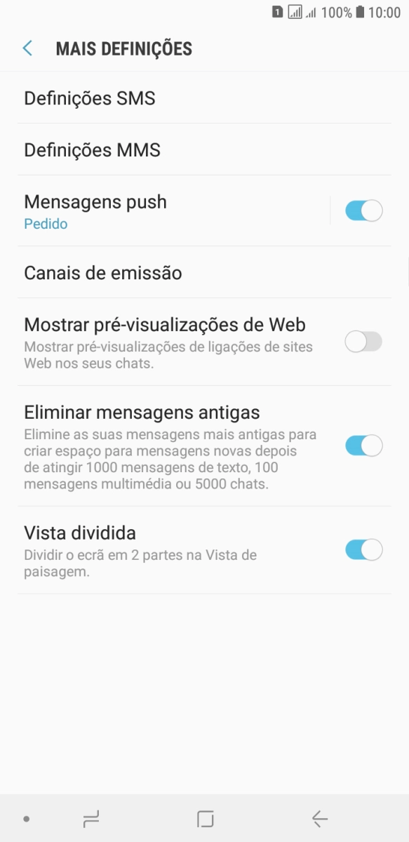 Prima Definições SMS.