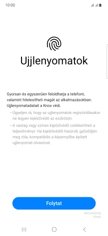 Válaszd a Folytat lehetőséget.