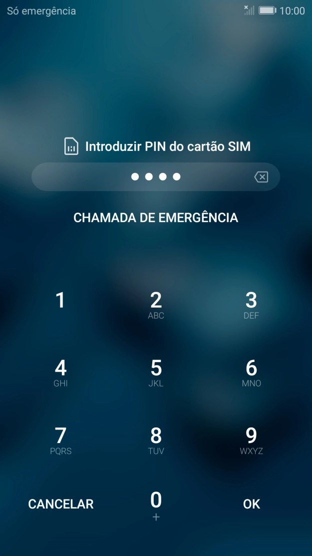 Se necessário, introduza o código PIN e prima OK.