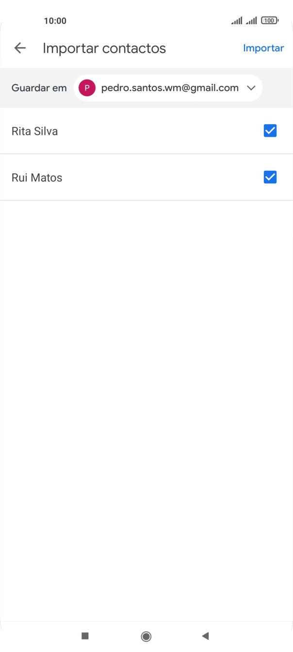 Prima a lista suspensa junto a 