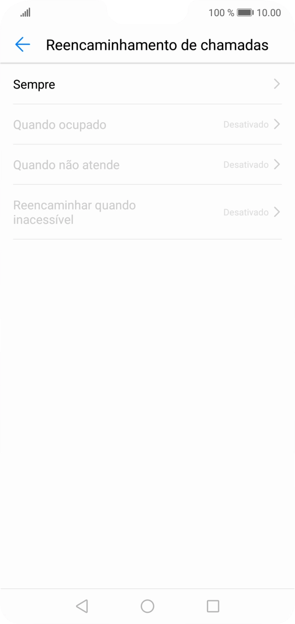 Prima o tipo de desvio pretendido.