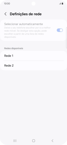 Prima a rede pretendida.