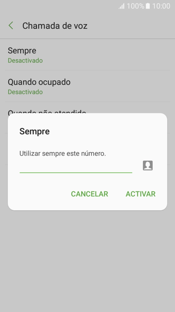 Introduza 123 e prima ACTIVAR.