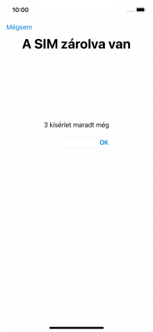 Amennyiben a SIM-kártyád zárolva van, írd be a PIN-kódodat, és válaszd az OK lehetőséget.