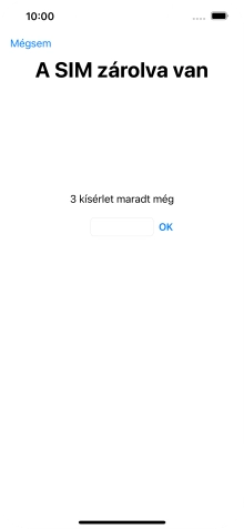 Amennyiben a SIM-kártyád zárolva van, írd be a PIN-kódodat, és válaszd az OK lehetőséget.