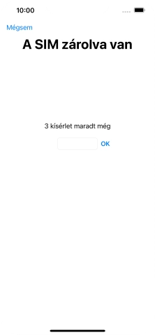 Amennyiben a SIM-kártyád zárolva van, írd be a PIN-kódodat, és válaszd az OK lehetőséget.