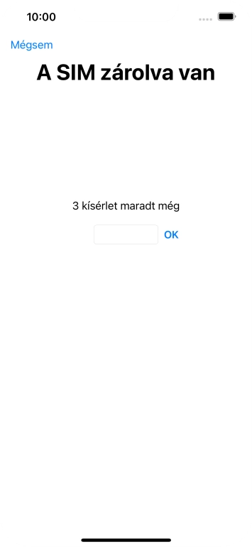 Amennyiben a SIM-kártyád zárolva van, írd be a PIN-kódodat, és válaszd az OK lehetőséget.