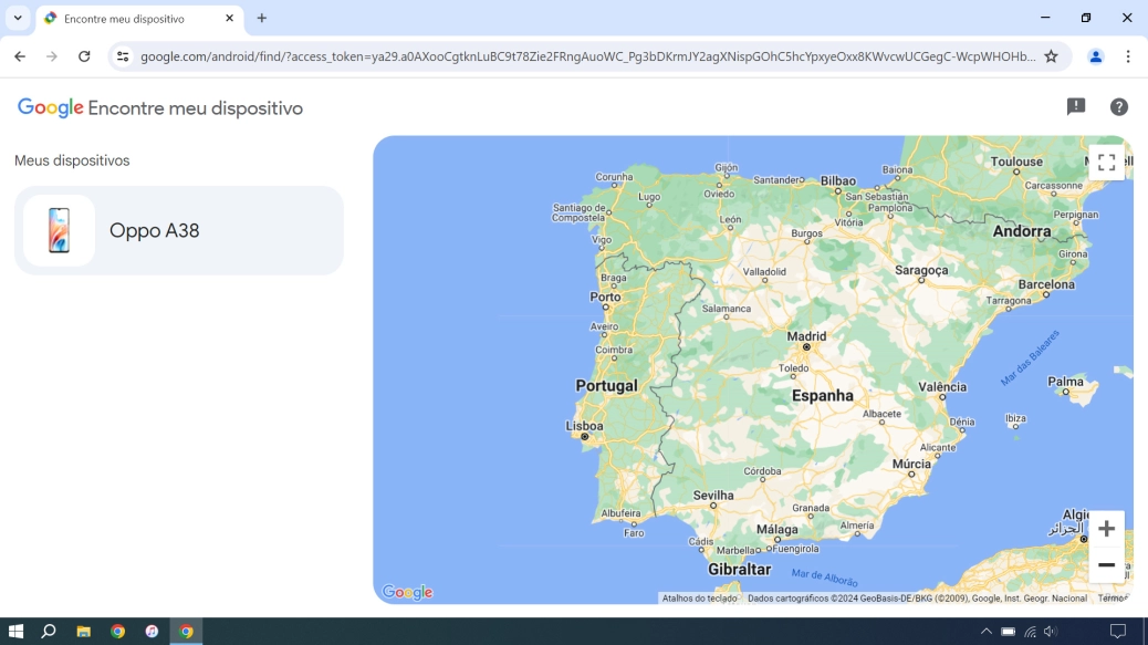 Clique no dispositivo pretendido.