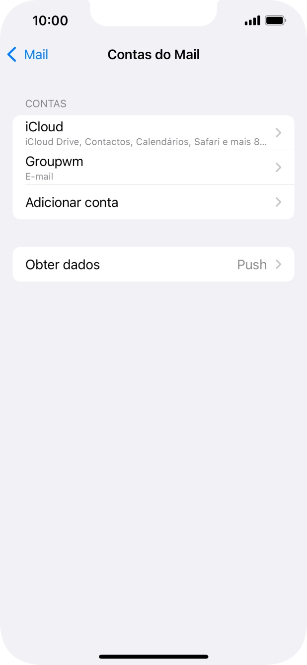Prima o nome na conta de e-mail que acabou de criar.
