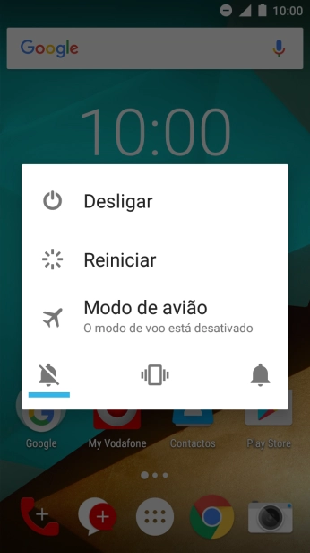 Prima o ícone de som para desativar o perfil silencioso.