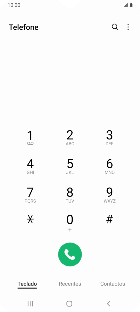 Prima o ícone de menu.