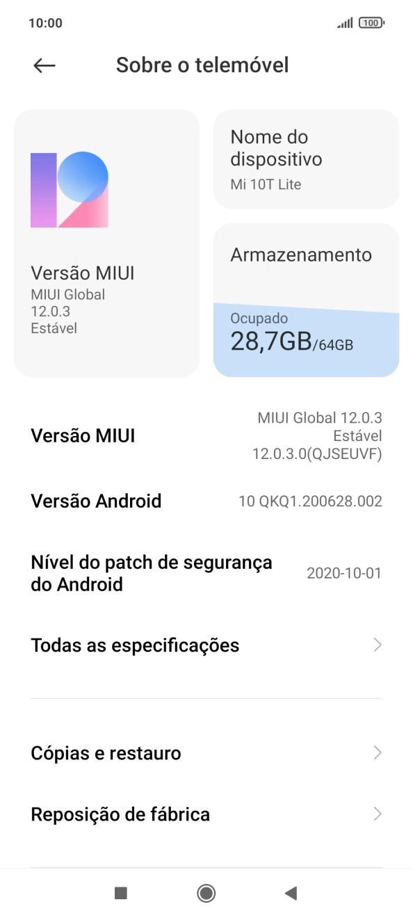 Prima Reposição de fábrica.