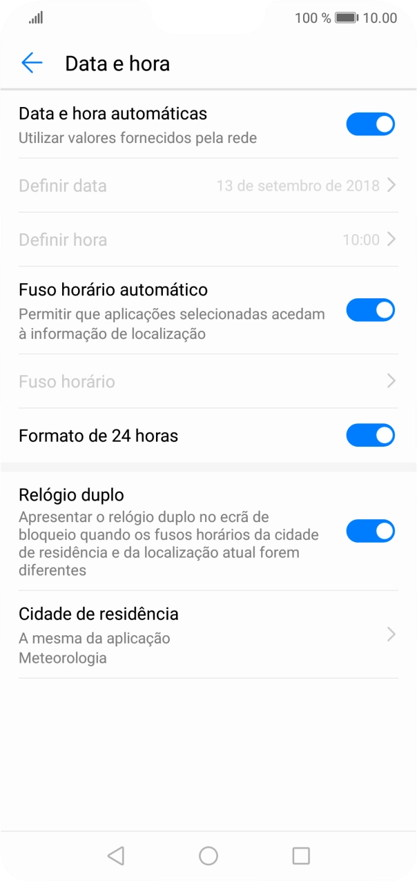 Prima a tecla de início para terminar e voltar ao ecrã inicial.