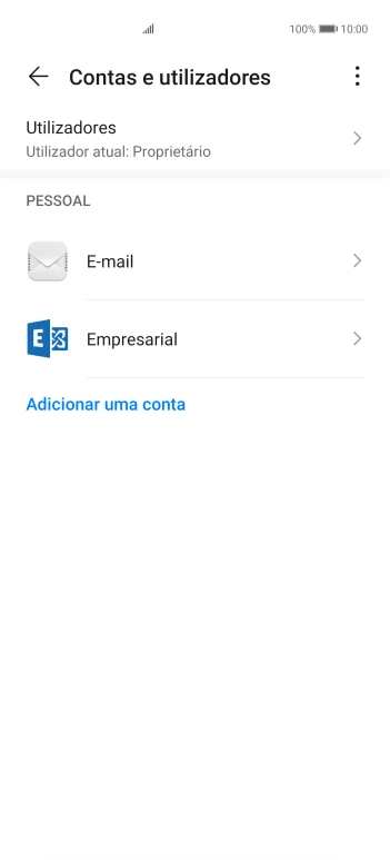 Prima o ícone de menu.