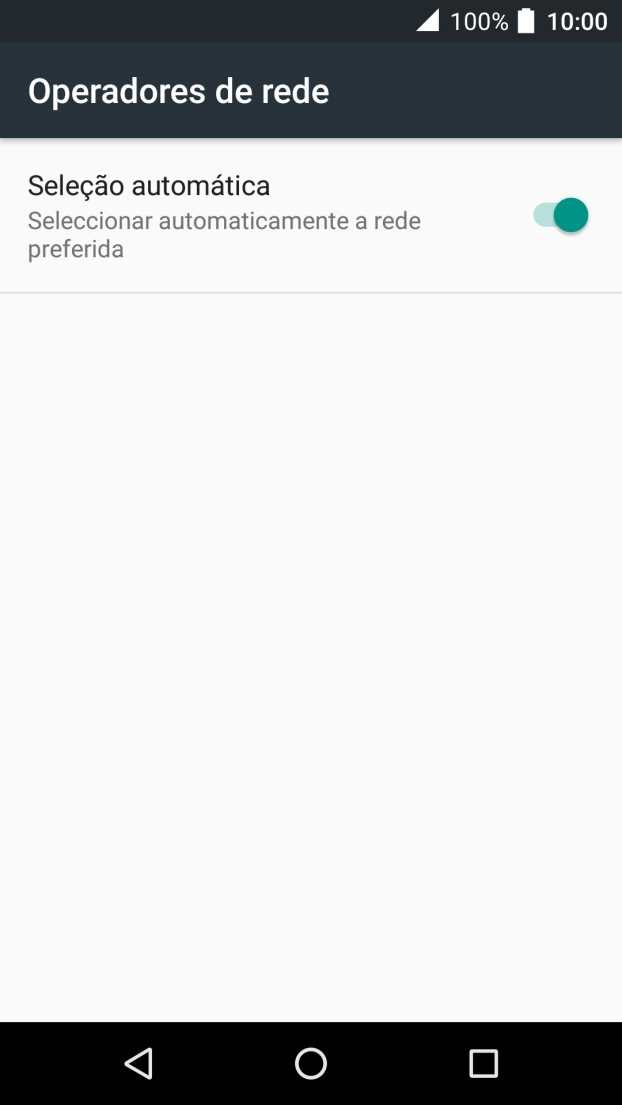 Para selecionar a rede manualmente, prima Seleção automática.