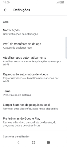 Prima Atualizar apps automaticamente.