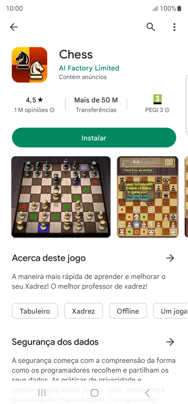 Prima Instalar e siga as indicações no ecrã para instalar a app.